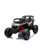 Mașină electrică Can-am Maverick cu 1 loc, tracțiune 4X4, negru, suspensie independentă, telecomandă 2,4 Ghz, 4 motoare de 35 W, roți EVA, scaun din piele, player MP3 cu intrare USB/AUX, Model cu licență