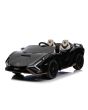 Mașină electrică Lamborghini Sian 4X4, negru, 12V, telecomandă 2,4 GHz, intrare USB/AUX, Bluetooth, suspensie, ușă cu deschidere verticală, roți moi EVA, lumini LED, licență ORIGINALĂ