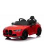 Mașină electrică BMW M4, roșu, telecomandă 2,4 GHz, intrare USB/Aux, suspensie, baterie 12V, lumini LED, 2 X MOTOR, licență ORIGINALĂ