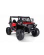 Mașină electrică pentru copii UTV 24V, roșie, două locuri, motor 2 x 200 W, roți EVA, osii cu arcuri, frână electrică, scaun tapițat, 2.4 GHz DO, două locuri, USB, AUX