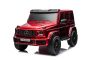 Mașină electrică Mercedes-Benz G63 AMG 4x4, Cu două locuri, 24V, vopsit roșu, MP4 Player cu intrare USB/AUX, tracțiune 4x4, Baterie 24V/7Ah, 4 motoare 200W, Roți EVA cu suspensie, Scaune din piele, Telecomandă, Model cu licență