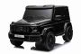 Mașină electrică Mercedes-Benz G63 AMG 4x4, Cu două locuri, 24V, vopsit negru, MP4 Player cu intrare USB/AUX, tracțiune 4x4, Baterie 24V/7Ah, 4 motoare 200W, Roți EVA cu suspensie, Scaune din piele, Telecomandă, Model cu licență