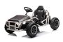 Kart electric SPORT-KART 24V, negru, roți EVA, scaun din piele, 2 x 50W Motor, baterie 24V, construcție metalică masivă