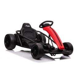 Kart Electric copii Drift Kart DRIFT-CAR 24V, Roșu, roți smooth Drift, 2 x 350W Motor, Drift la 13 Km / h,  Baterie 24V, Construcție solidă