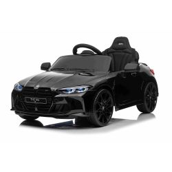 Mașină electrică BMW M4, negru, telecomandă 2,4 GHz, intrare USB/Aux, suspensie, baterie 12V, lumini LED, 2 X MOTOR, licență ORIGINALĂ